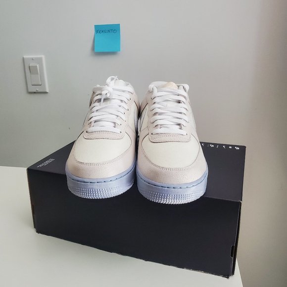 Nike Air Force 1 Low '07 LV8 EMB Summit White Blue Whisper - Picture 1 of 5